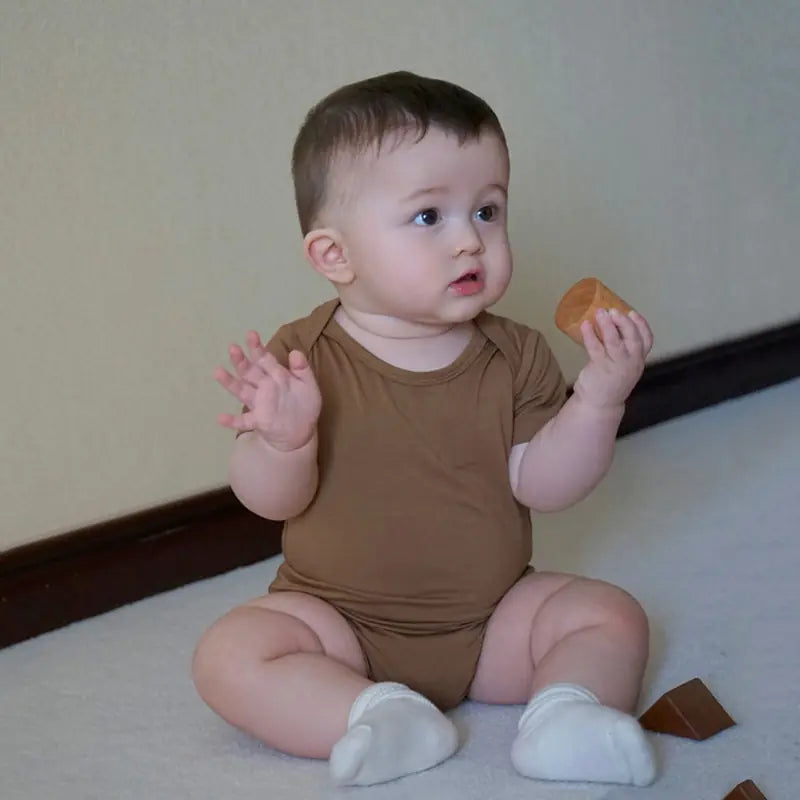 Baby Girl's or Boy's Bamboo Fibre Romper
