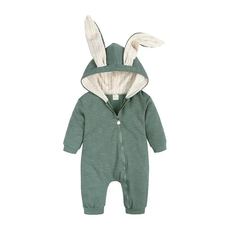 Baby Girl's or Boy's Onesie - Rabbit Ear Hooded Design - 100% Cotton