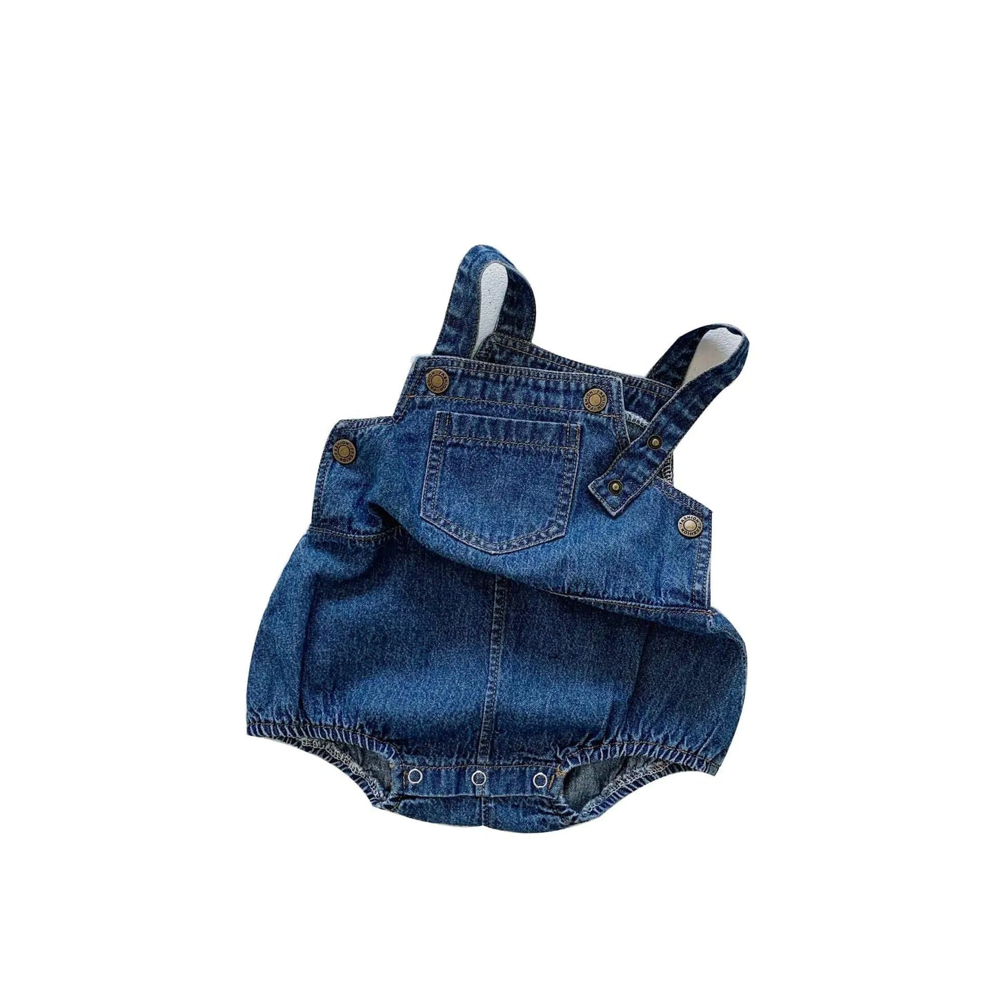 Baby Girl's or Boy's Jumpsuit - Stylish Sleeveless Denim Overalls