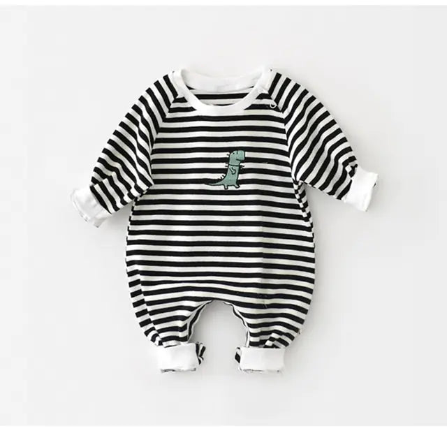 Baby Girl's or Boy's Striped Romper Playsuit - 100% Cotton