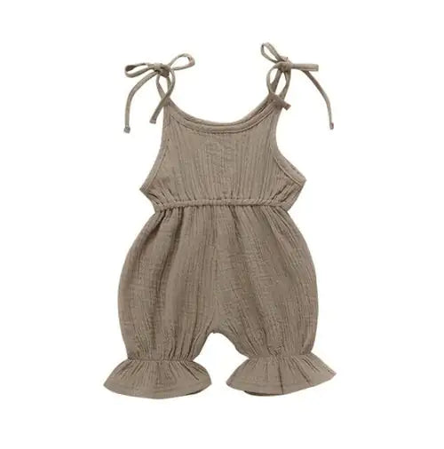 Baby Girl's Summer Jumpsuit - 100% Cotton