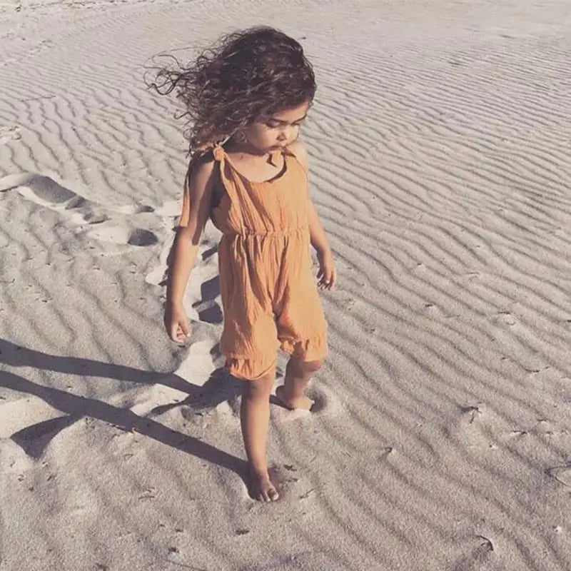 Baby Girl's Summer Jumpsuit - 100% Cotton
