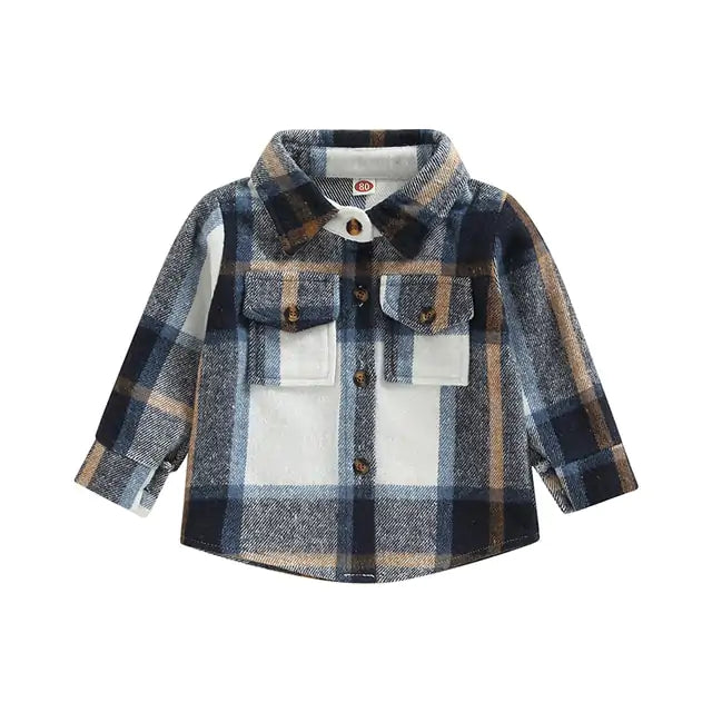 Baby Girl's or Boy's Winterwear - Plaid Patchwork Jacket