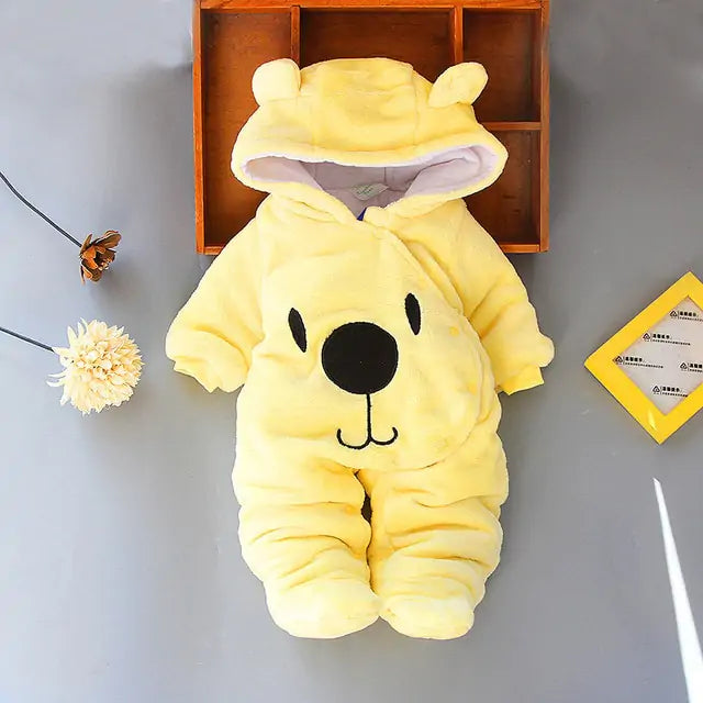 Baby Girl's or Boy's Winter Onesie - 100% Cotton Bodysuit