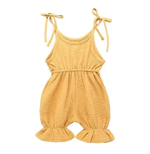 Baby Girl's Summer Jumpsuit - 100% Cotton
