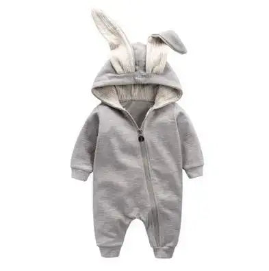 Baby Girl's or Boy's Onesie - Rabbit Ear Hooded Design - 100% Cotton