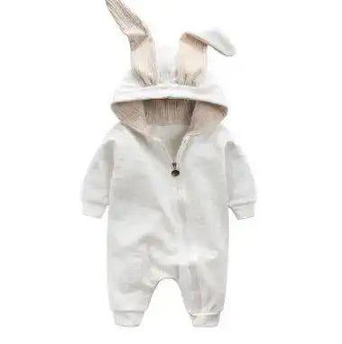 Baby Girl's or Boy's Onesie - Rabbit Ear Hooded Design - 100% Cotton