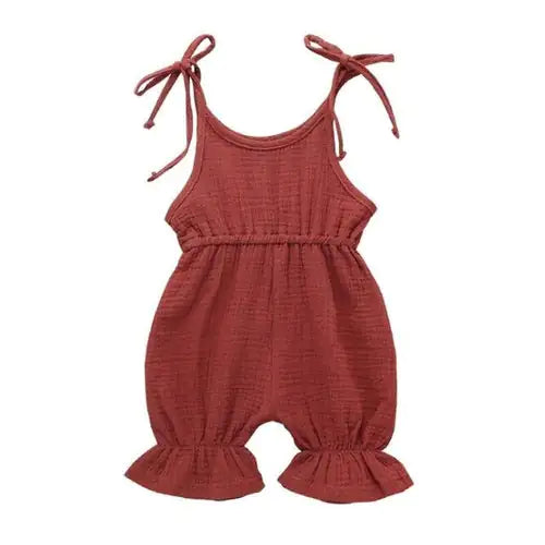 Baby Girl's Summer Jumpsuit - 100% Cotton