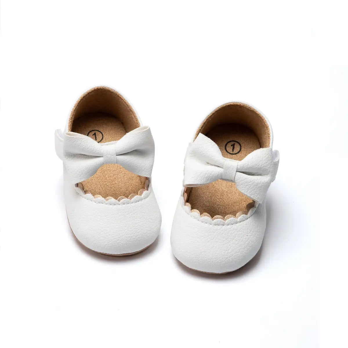 Baby Girl's Rubber Soft Sole Mary Jane Shoes