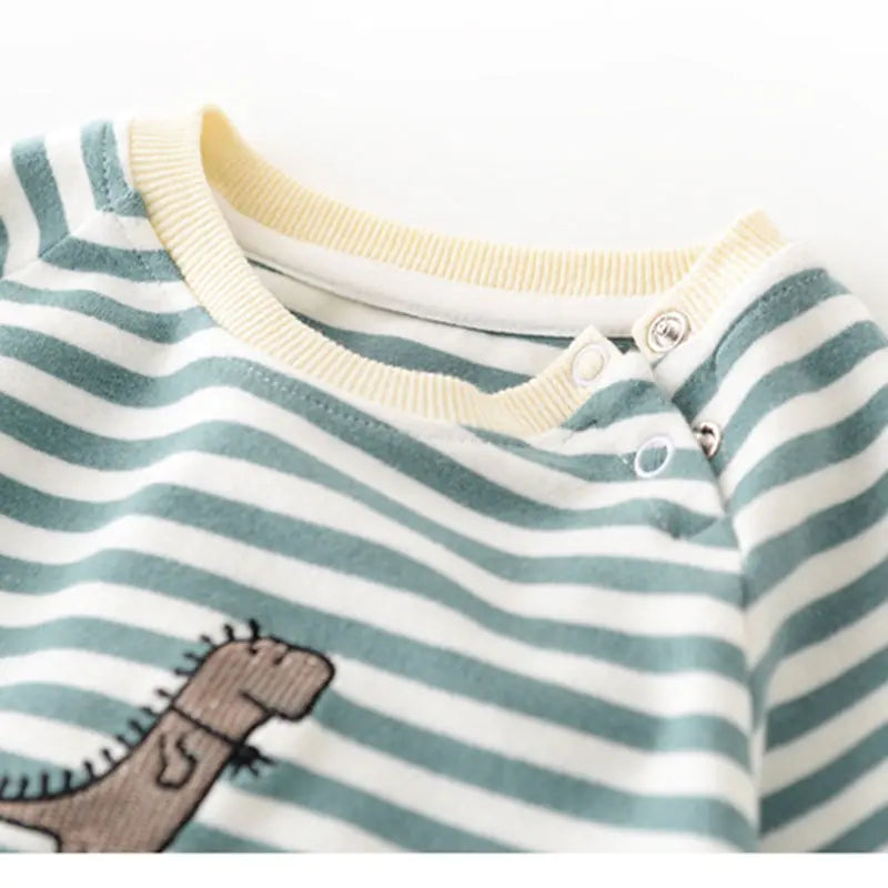Baby Girl's or Boy's Striped Romper Playsuit - 100% Cotton