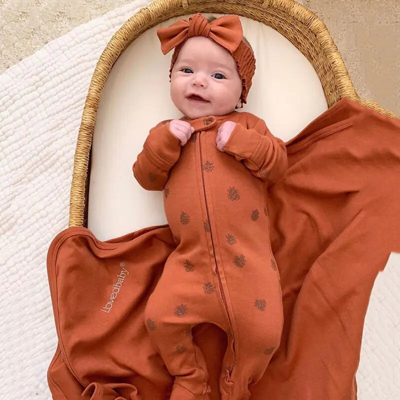 Baby Girl's or Boy's Romper - Coral Velvet