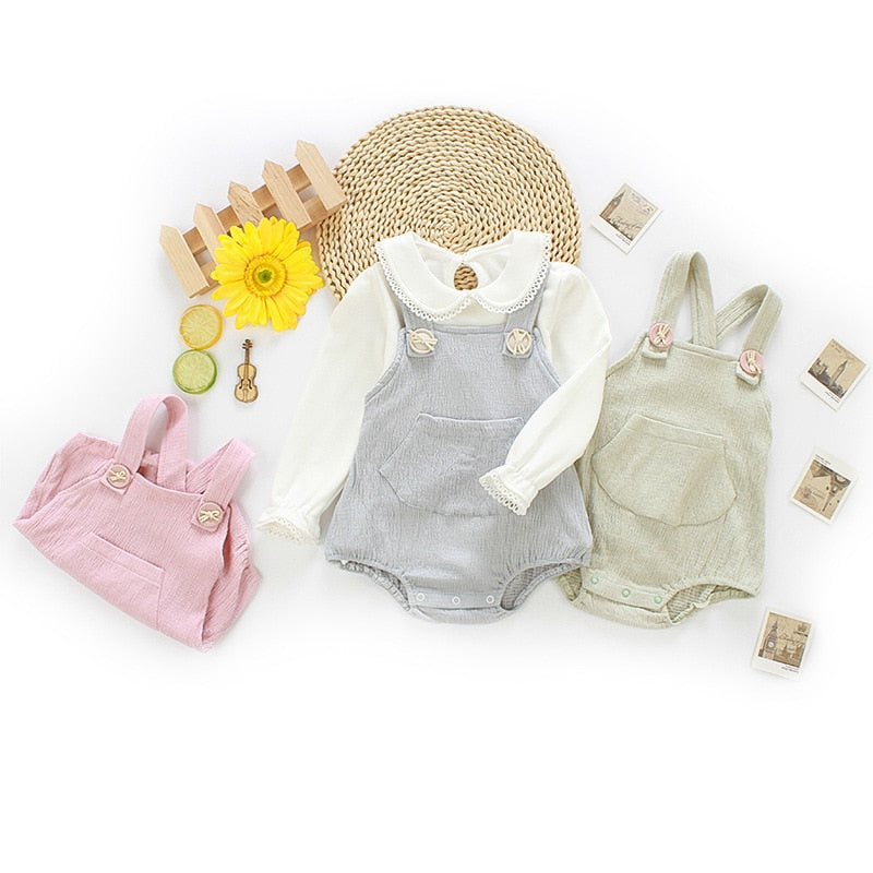 Baby Girl's Summer Onesie - 100% Cotton - Sleeveless & Long Sleeved Options