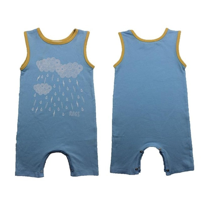 Baby Girl's or Boy's Summer Sleeveless Onesie - 100% Cotton