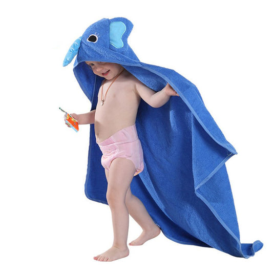 Baby's Bath Towel - Hooded Animal Design - 100% Cotton