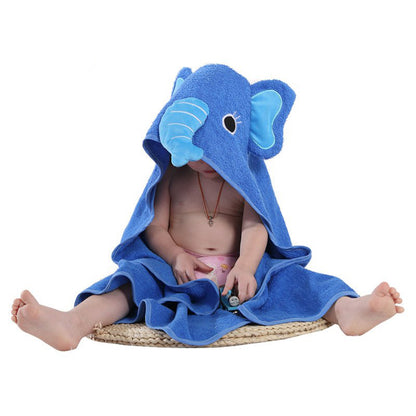 Baby's Bath Towel - Hooded Animal Design - 100% Cotton