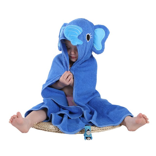 Baby's Bath Towel - Hooded Animal Design - 100% Cotton