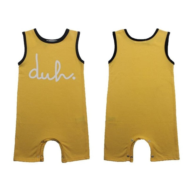 Baby Girl's or Boy's Summer Sleeveless Onesie - 100% Cotton