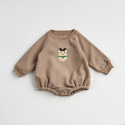 Christmas Baby Boys or Girls Bodysuit With Hood