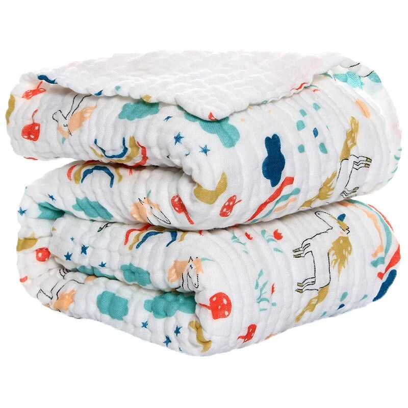 Baby's Blanket - 100% Organic Cotton - 105x105cm