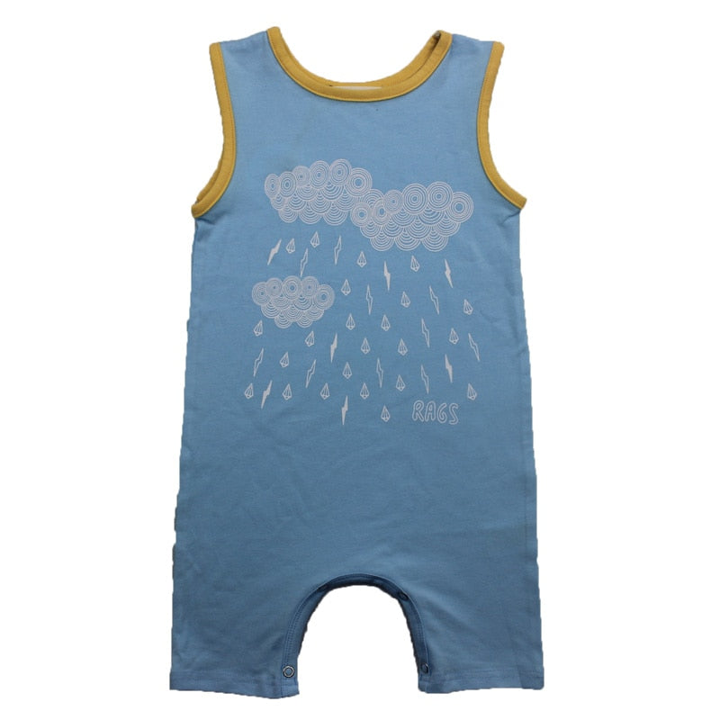 Baby Girl's or Boy's Summer Sleeveless Onesie - 100% Cotton