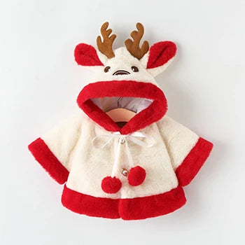 Christmas Boys or Girls Elk Plush Baby Jacket