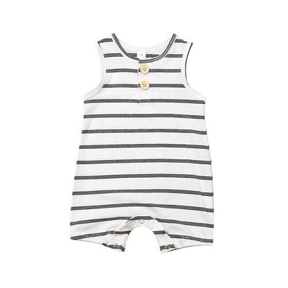 Baby Girl's or Boy's Sleeveless Striped Summer Romper