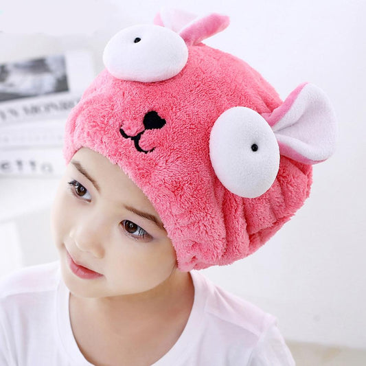 Baby Girl's Bath Bonnet Hair Drying Cap