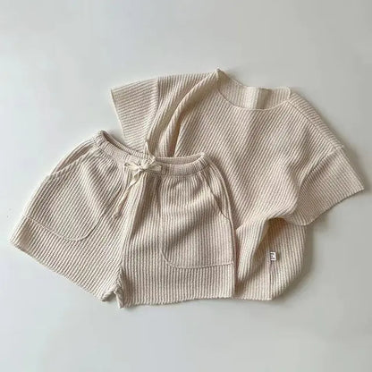 Baby Girl's Outfit - Summer Short Sleeved Top and Shorts Set