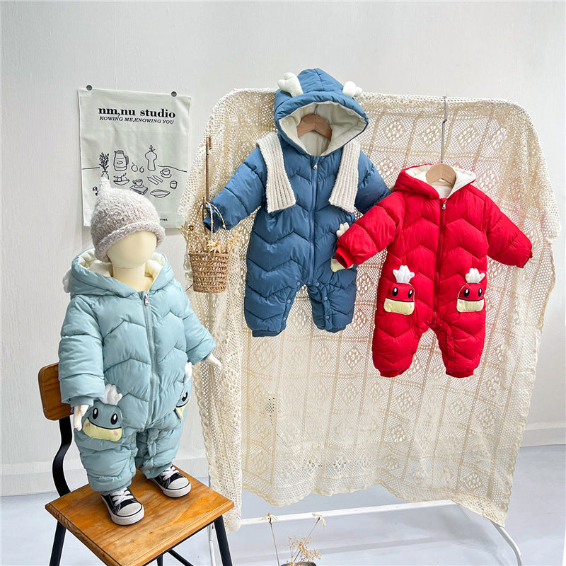 Baby Girl's or Boy's Super Warm 100% Cotton Romper Winterwear