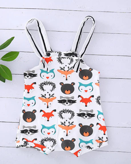 Baby Girl's or Boy's Summer Cotton Romper Jumpsuit Cartoon Animal Design