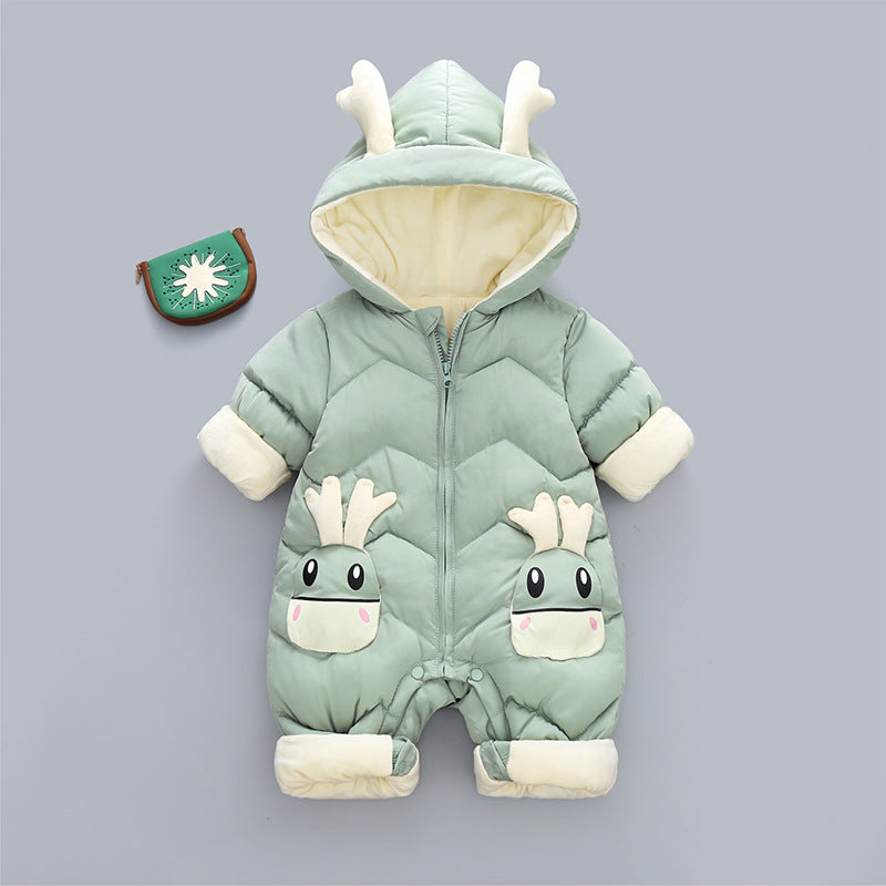 Baby Girl's or Boy's Super Warm 100% Cotton Romper Winterwear