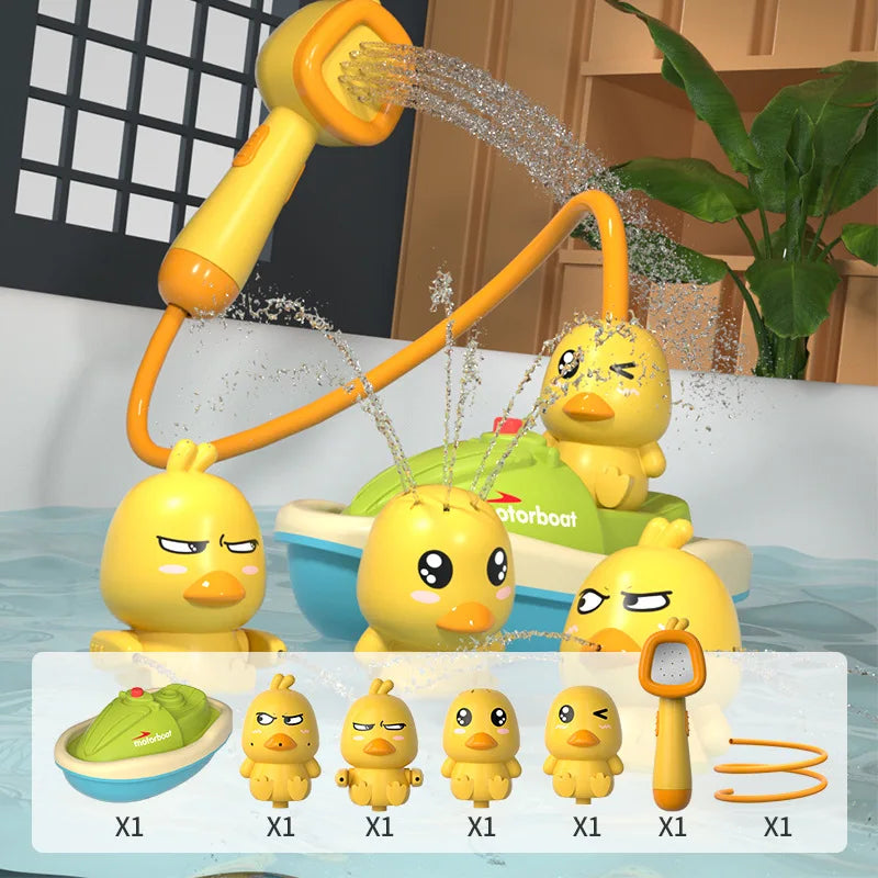 Baby's Bath Toy - Water Spray - 4 Cute Ducks