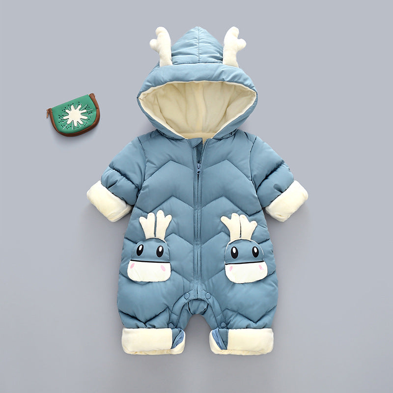 Baby Girl's or Boy's Super Warm 100% Cotton Romper Winterwear