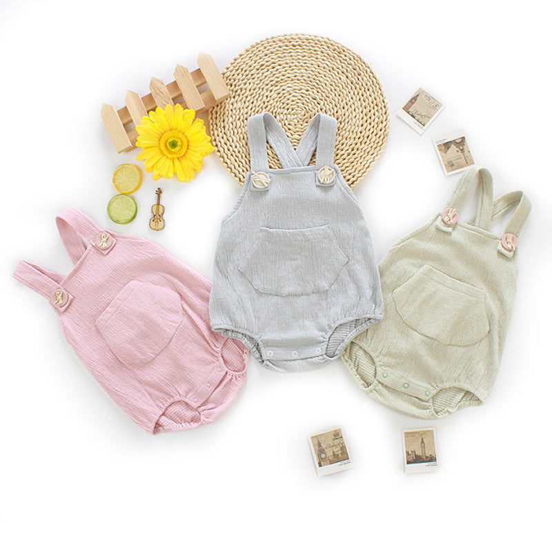 Baby Girl's Summer Onesie - 100% Cotton - Sleeveless & Long Sleeved Options