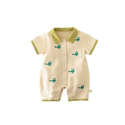 Baby Boys or Girls Summer Crocodile Jumpsuit