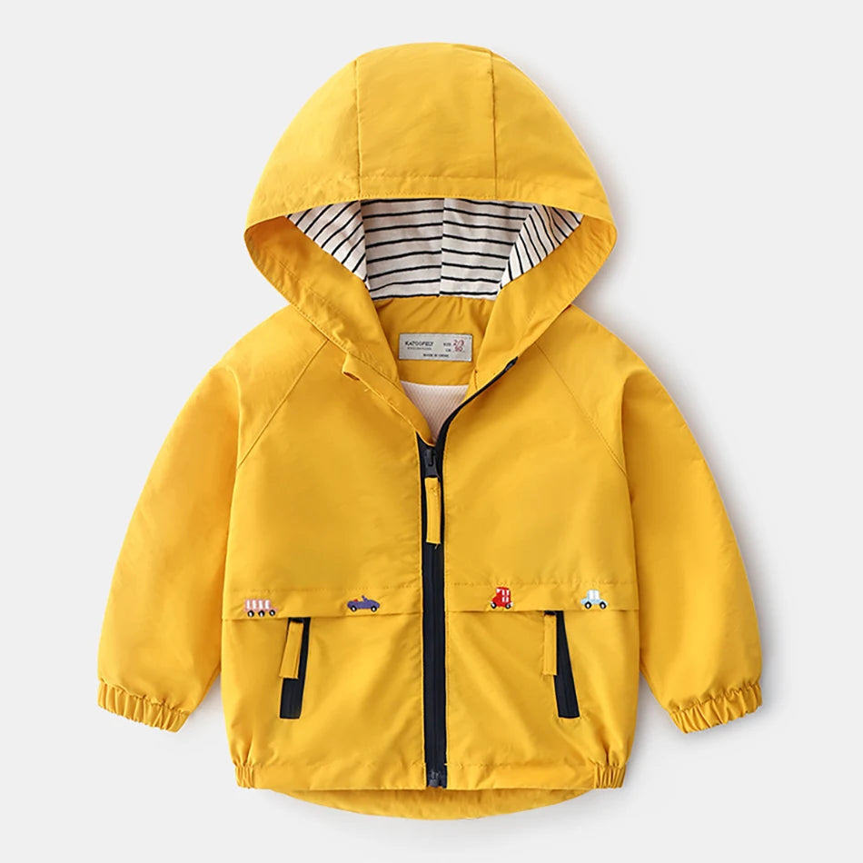 Baby Girls or Boys Winter Lined Hooded Windbreaker Jacket