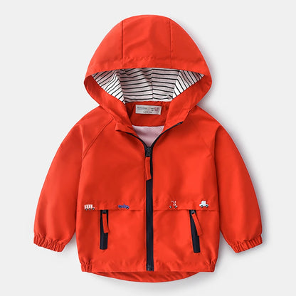 Baby Girls or Boys Winter Lined Hooded Windbreaker Jacket