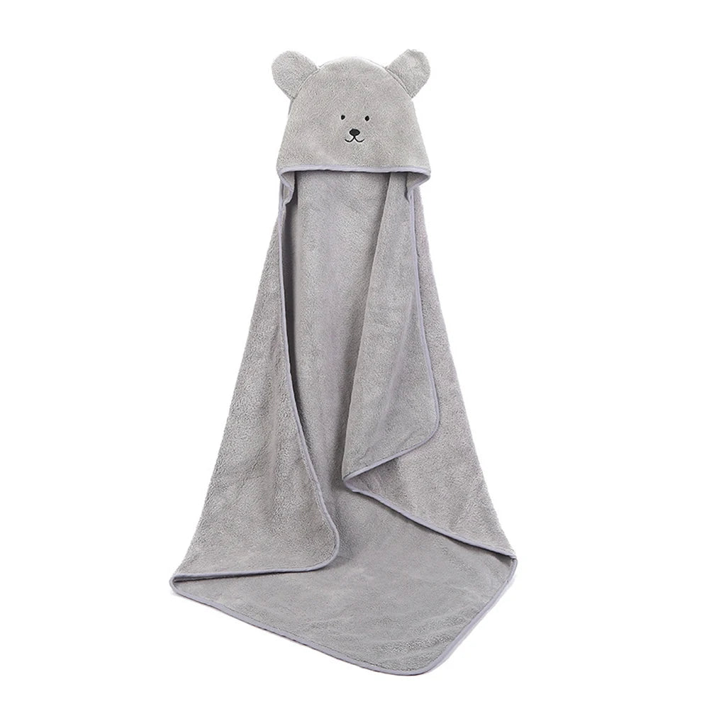 Baby's Bath Towel - Cute Hooded Cartoon Animal Design