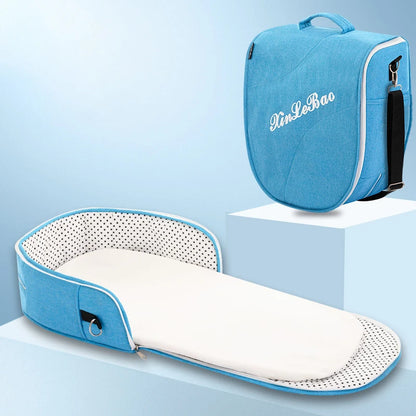 Baby's Portable Folding Travel Cot Including Mosquito Net