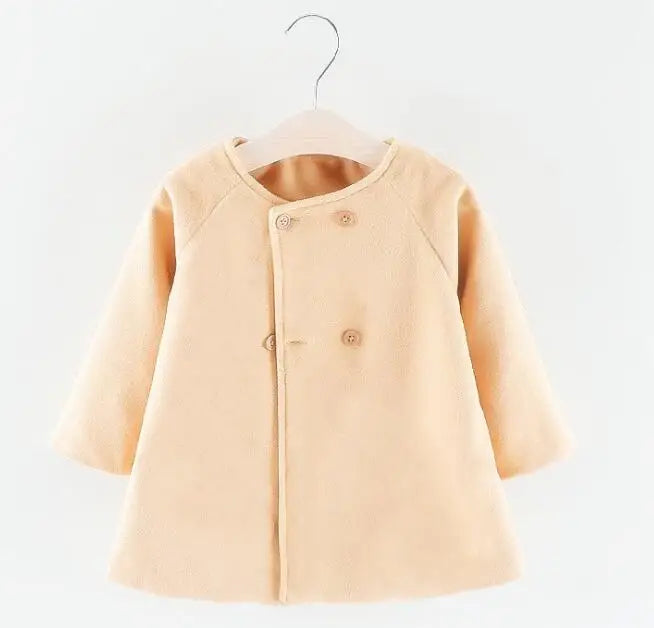 Baby Girls Warm Winter Wool Blend Jacket