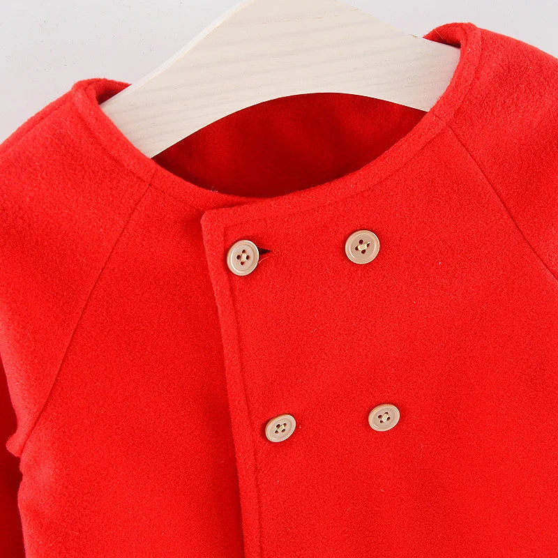 Baby Girls Warm Winter Wool Blend Jacket