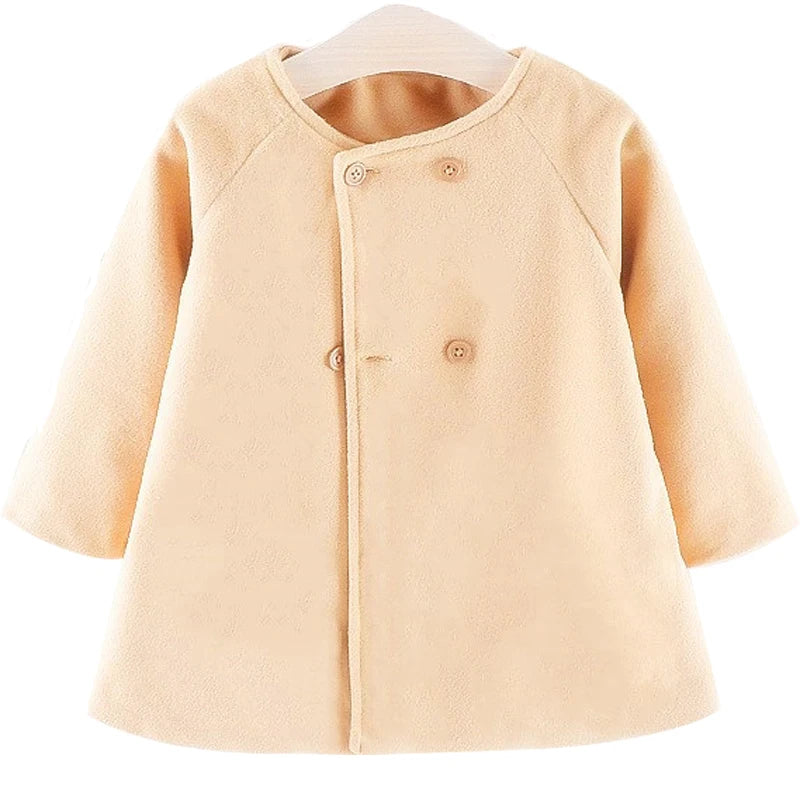 Baby Girls Warm Winter Wool Blend Jacket