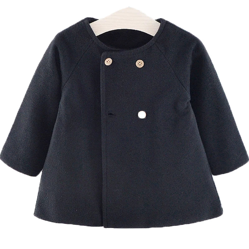 Baby Girls Warm Winter Wool Blend Jacket