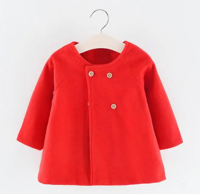 Baby Girls Warm Winter Wool Blend Jacket