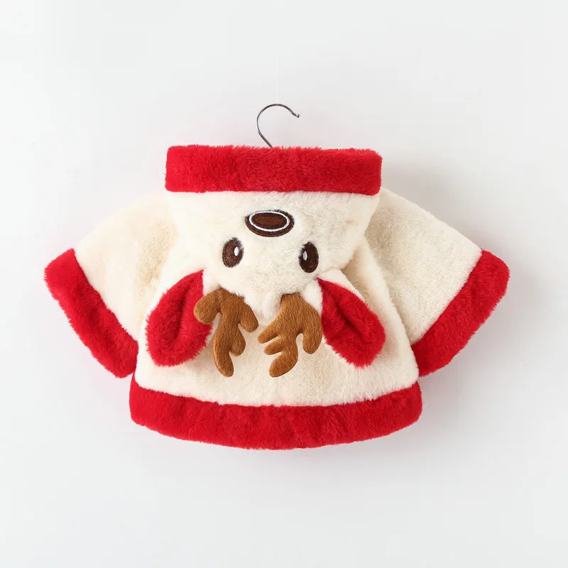 Christmas Boys or Girls Elk Plush Baby Jacket