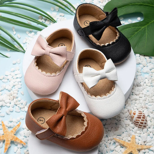 Baby Girl's Rubber Soft Sole Mary Jane Shoes