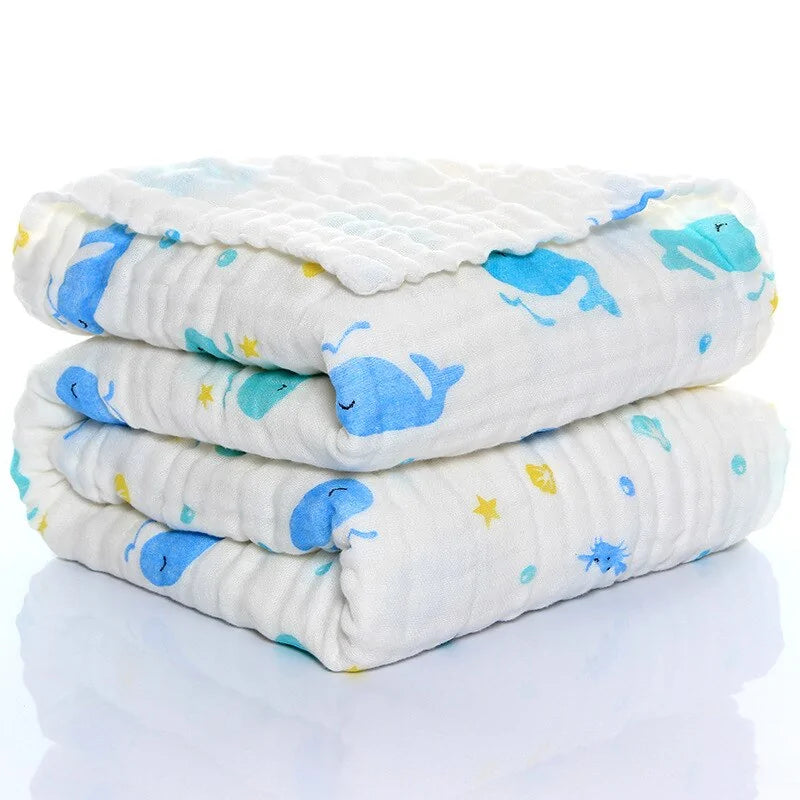 Baby's Blanket - 100% Organic Cotton - 105x105cm