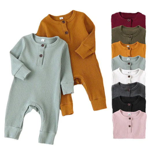 Baby Girl's or Boy's Long Sleeve Romper - 100% Cotton