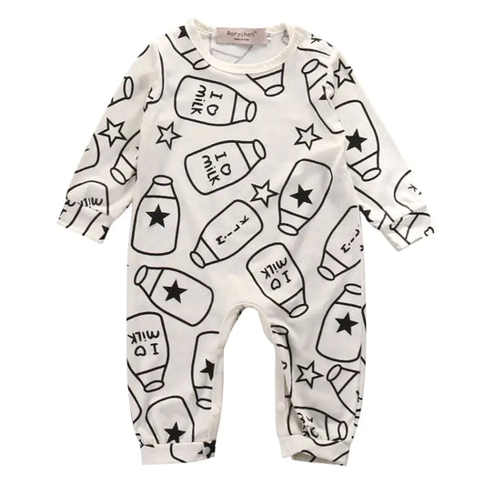 Baby Girl's or Boy's 100% Cotton I Love Milk Onesie