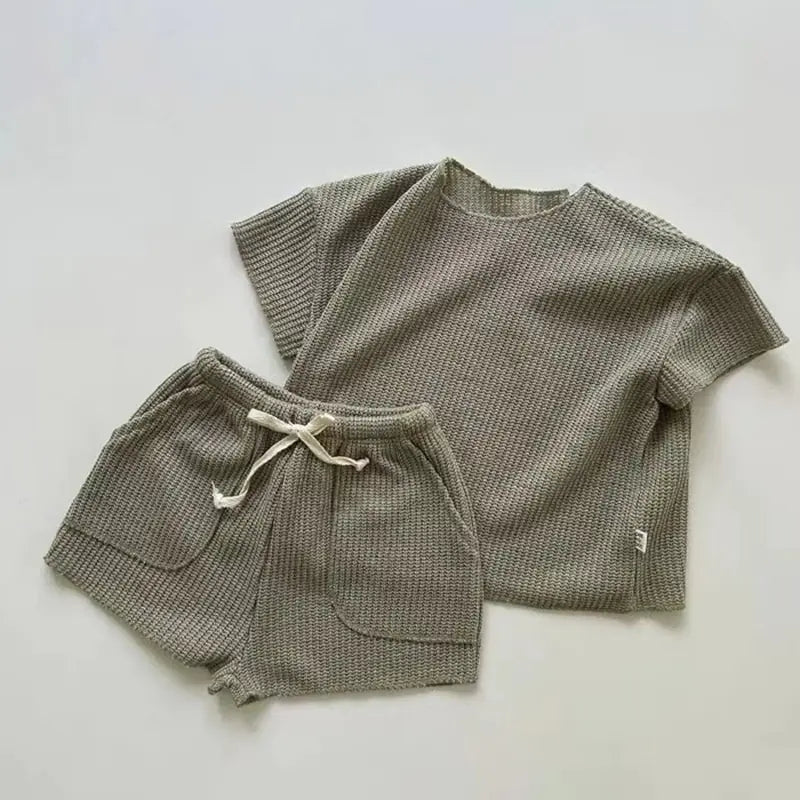 Baby Girl's Outfit - Summer Short Sleeved Top and Shorts Set